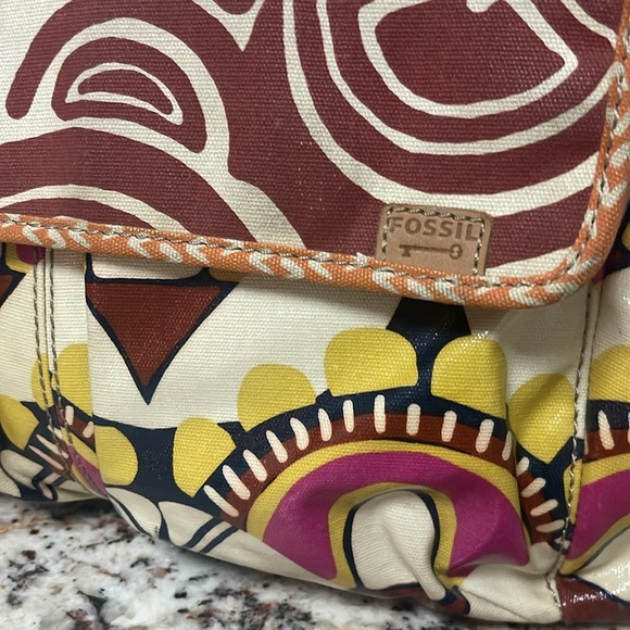 Fossil Women's Multicolor Canvas Bag Key-per Flowers Floral Utility Tote - Picture 1 of 14
